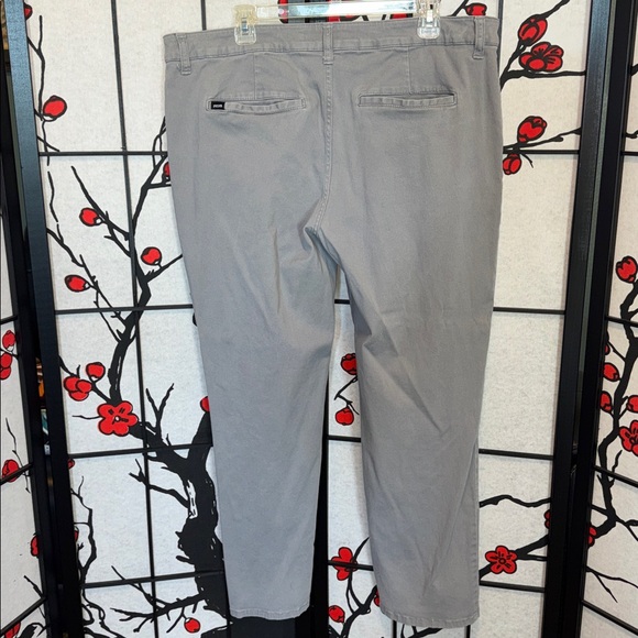 RSQ 38x30 Chino Straight Flat Front Light Gray Casual Work Trousers Pants - Picture 6 of 12